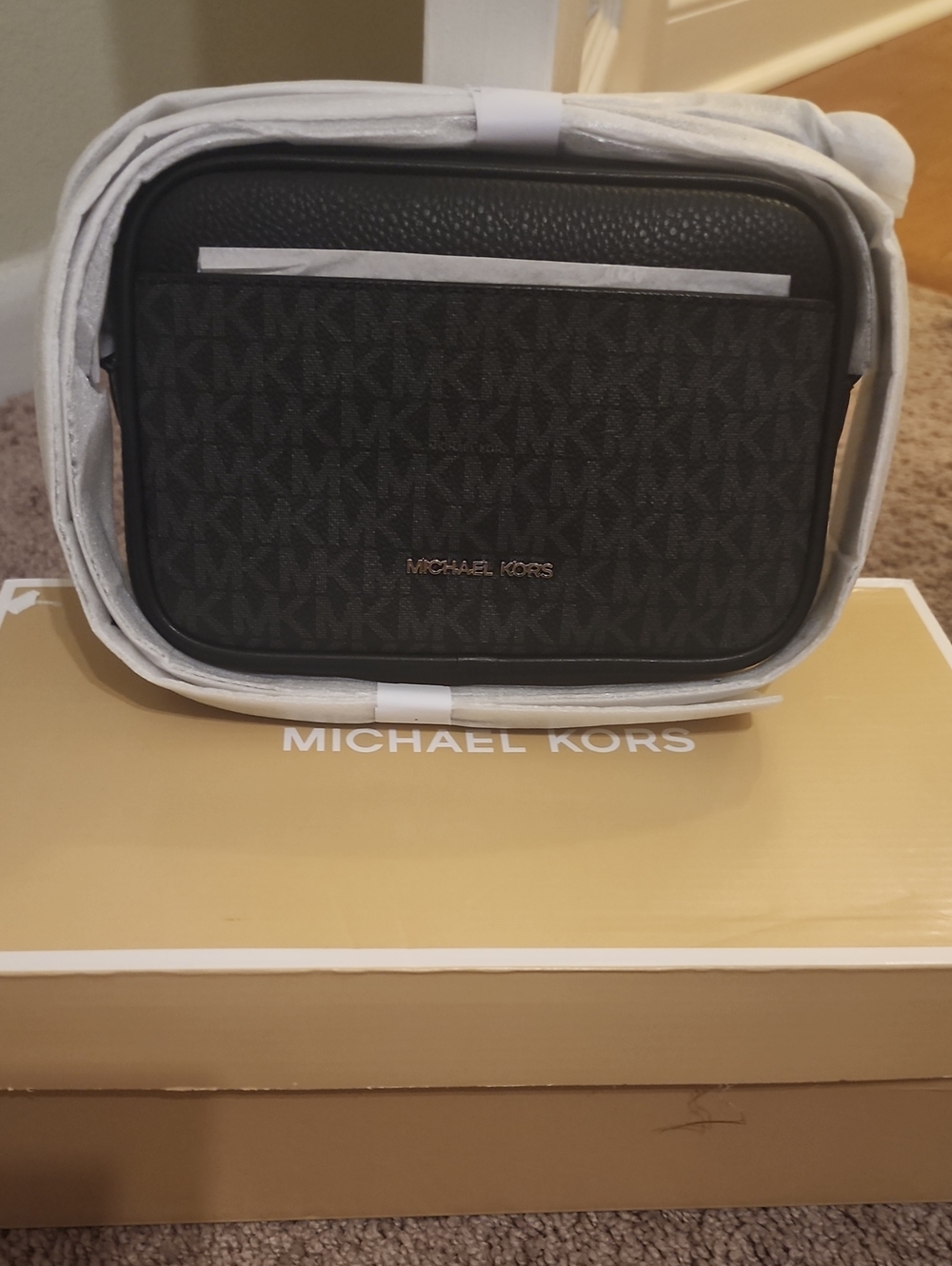 Michael Kors Black Logo Crossbody Bag